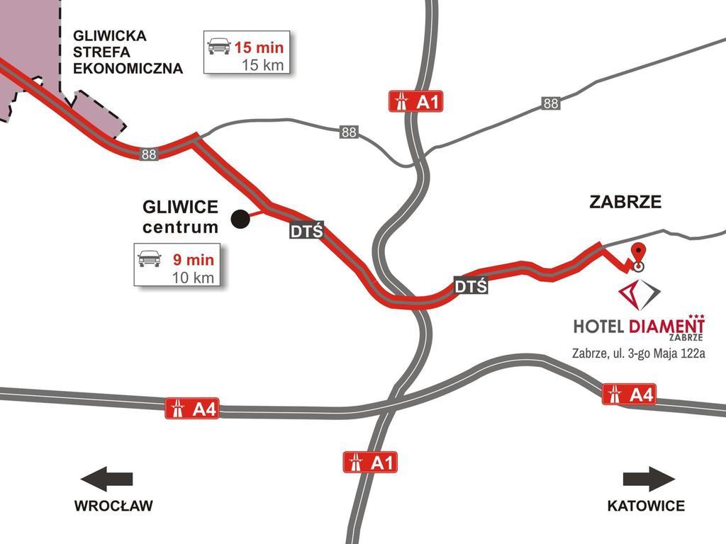 Hotel Diament Zabrze - Gliwice Eksteriør billede